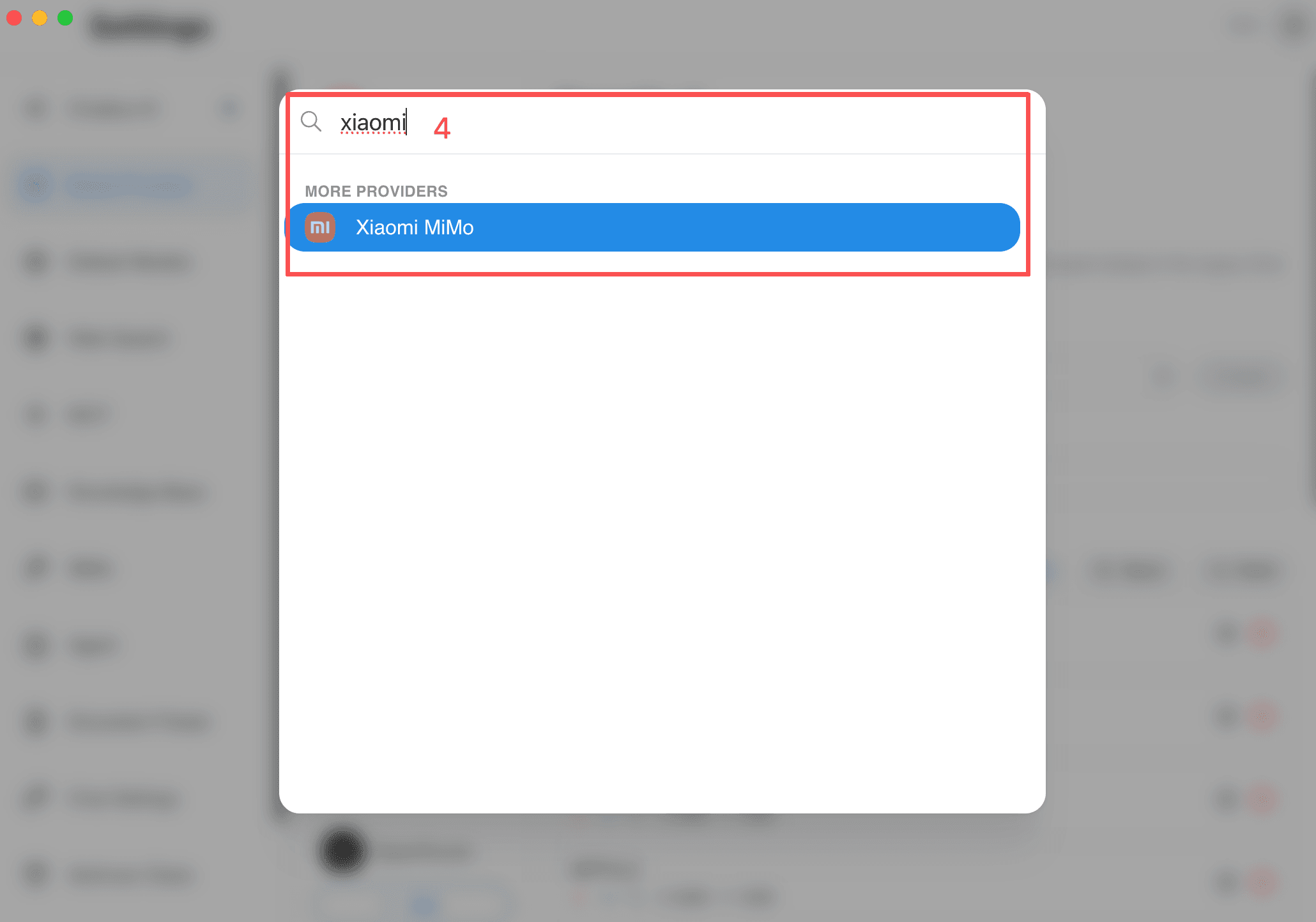 Xiaomi MiMo provider configuration (Desktop)